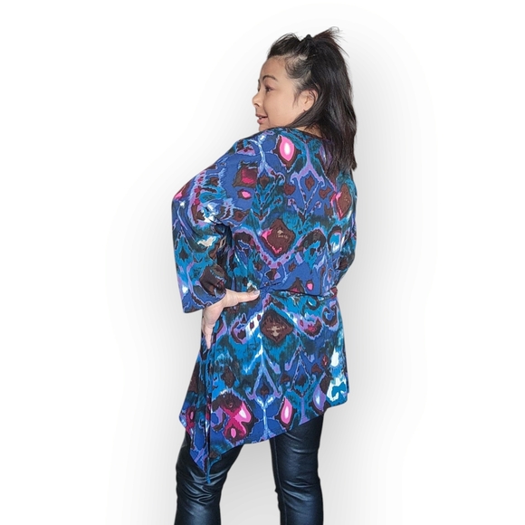 Stylish Blue and Purple Women's Tunic - Picture 6 of 16